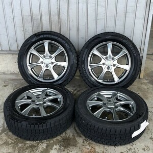 ★保管袋付★(WW6A006)LEBEN 16 x 6J 5穴 114.3 + DUNLOP WINTERMAXX WM02 205/60R16 92Q 2021年 スタッドレス 冬タイヤ