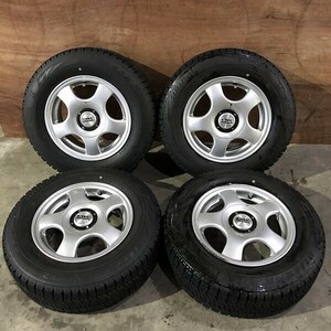 ★保管袋付★(WW6A037)BK RACING 13 x 5.5JJ 4穴 100/114.3 + BRIDGESTONE BLIZZAK VRX2 175/70R13 82Q 2019年 スタッドレス 冬タイヤ