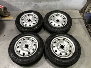 ★保管袋付★(WW5J069)鉄ホイール 15ｘ5.5J 4穴 100 + BRIDGESTONE BLIZZAK VRX2 185/65R15 88Q 2022年 スタッドレス 冬タイヤ 送料無料