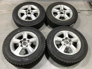 ★保管袋付★中古セット(4F114)TOYOTA トヨタ純正 15X6.5JJ 5穴 114.3 + DUNLOP WM02 205/65R15 94Q 2020年 スタッドレス　冬　