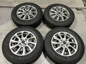 アルミホイール付(WW5C015)BALMINUM 14x5.5J 4穴 100 + DUNLOP WM03 175/70R14 84Q 2021年 冬タイヤ 送料無料 175/70/14 175 70 14