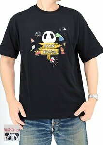 キャンプパンダ半袖Tシャツ◆PANDIESTA JAPAN ブラックXLサイズ 554322 パンディエスタジャパン アウトドア