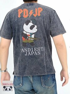 PDJPギタリスト パウダー加工半袖Tシャツ◆PANDIESTA JAPAN ブラックXXLサイズ 554358 パンディエスタジャパン パンダ 音楽