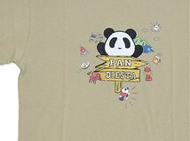 キャンプパンダ半袖Tシャツ◆PANDIESTA JAPAN カーキXLサイズ 554322 パンディエスタジャパン アウトドア_画像2