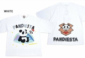 PANDA or CAT？ BIG Tee◆PANDIESTA JAPAN ホワイトLサイズ 554108 パンディエスタジャパン パンダ ゆったりめ オーバーサイズ