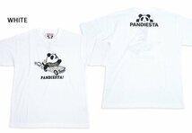 オープンカーパンダ半袖Tシャツ◆PANDIESTA JAPAN ホワイトXLサイズ 554321 パンディエスタジャパン ユニセックス_画像1
