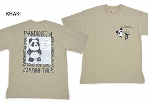 バンブーツアー半袖ポケットTシャツ◆PANDIESTA JAPAN カーキXXLサイズ 554324 パンディエスタジャパン パンダ ユニセックス