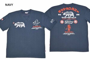 CALIFORNIA半袖Tシャツ◆TEDMAN/テッドマン ネイビーSサイズ（サイズ38）TDSS-567 Vネック エフ商会 efu カリフォルニア 熊