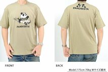 オープンカーパンダ半袖Tシャツ◆PANDIESTA JAPAN カーキXXLサイズ 554321 パンディエスタジャパン ユニセックス_画像3