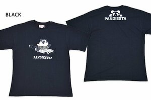 オープンカーパンダ半袖Tシャツ◆PANDIESTA JAPAN ブラックXXLサイズ 554321 パンディエスタジャパン ユニセックス