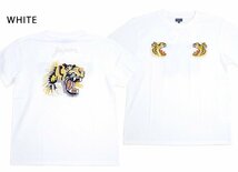 スカ半袖Tシャツ「TIGER HEAD」◆テーラー東洋 ホワイトXLサイズ TT79391 和柄 和風 トラ とら タイガーヘッド 刺繍_画像1