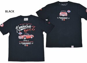 貴婦人半袖Tシャツ◆カミナリ ブラックXXLサイズ 2限定解除 KMT-241 エフ商会 efu 雷 ダットサン フェアレディ1600 昭和 旧車