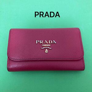 PRADA サフィアーノレザー　 キーケース ピンク プラダ　キーケース