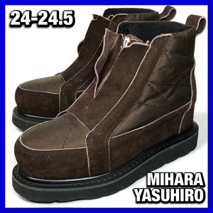 MIHARA YASUHIRO×STUDIO SEVEN[ size chronicle none approximately 24cm-24.5cm] suede boots Mihara Yasuhiro leather shoes leather used *BD01M2Q