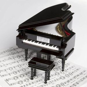 LDL629# グランドピアノのオルゴール ミニチュア 高級感 音楽 アンティーク インテリア ギフト 飾り 置物 オブジェ