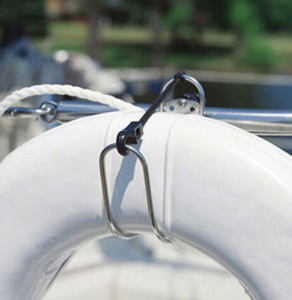 LGH514 stainless steel steel lifesaving swim ring boat accessory horseshoe shape holder lifesaving swim ring swim ring holder adjustment possibility rail ring holder 
