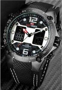 CSN012#ブランド腕時計 男性用スポーツ腕時計 防水 LED デジタルクォーツ メンズミリタリー