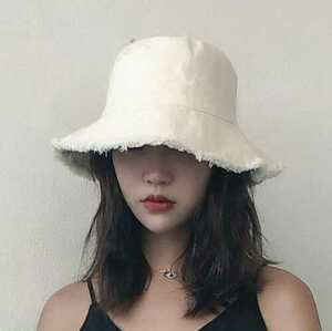 YWQ308【ベージュホワイト】ハット 帽子 レディース UVカット つば広 小顔効果 紫外線対策