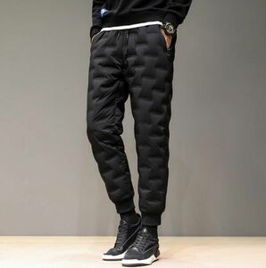 WJ234#今冬暖かいズボン ライダース ファッション 軽量 防寒 保温 ダウンメンズ パンツ Ｍ～3XLサイズ