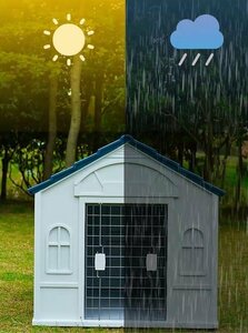 LDL4117# washing with water possibility kennel outdoors dog house pet house corrosion not doing plastic triangle roof large dog medium sized dog canopy durability 