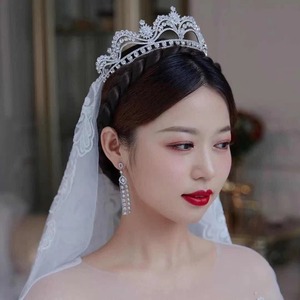 LDL945# Tiara ba lock style wedding hair accessory bride jewelry head dress Princessline Stone 