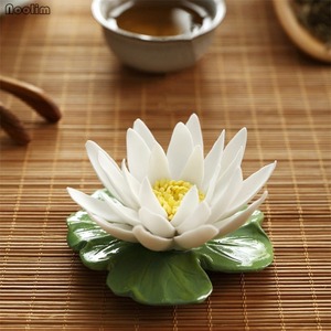 LDL900#. holder stick stand white lotus stylish Buddhist altar fittings relaxation aroma interior lovely brilliant censer 
