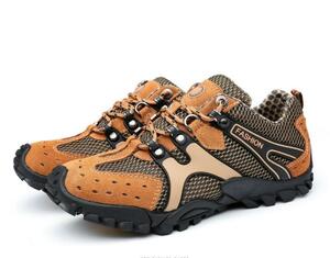 CHQ1035#トレッキングシューズ メンズ　アウトドアシューズ ハイキング ウォーキング 登山靴防滑　バイク用 通気性 　靴耐磨耗24.5~28cm