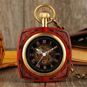 LDL481# Vintage clock pocket watch automatic machine chain unisex modern tree . cloudiness lovely 