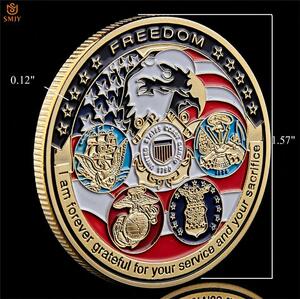 LDL2082# アメリカ海軍 USAF Usmc 陸軍沿岸警備隊アメリカ送料イーグルトーテムゴールド軍事 Medal チャレンジコインコレクション