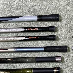 投竿 10本セット all 全 オール 420 4.2m 4本継ぎ section4 ダイワ DAIWA マリンサーフ シマノ Shimano エアロキャスト AEROCAST 等 42の画像6