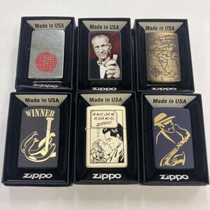 5-00323【Zippo ジッポ ライター 6個 まとめ売り】未使用含む コレクション アンティーク 喫煙具 レトロ 着火確認済み 1円スタート 1円出品