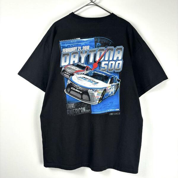 USA古着 NASCAR Tシャツ トヨタ カムリ レーシング ブラック XL