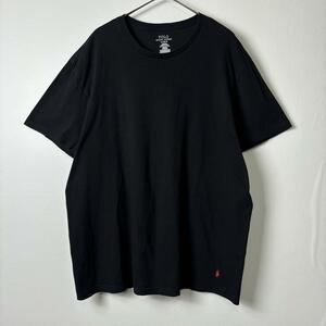 USA古着 ポロ ラルフローレン Tシャツ 裾ロゴ 裾ポニー ブラック XL