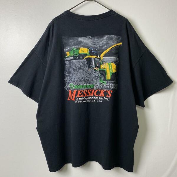 USA古着 企業 重機 Tシャツ KRONE MESSICKS ブラック 2XL