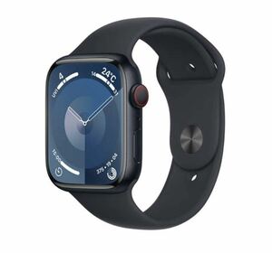 [ новый товар нераспечатанный ]Apple Watch Series 9 - 45mm midnight aluminium кейс . midnight спорт частота - S/M