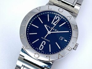 ジャンク扱い BVLGARI ブルガリブルガリ BB42SS メンズ デイト 自動巻き時計 オートマティック 黒文字盤 動作不安定[327941