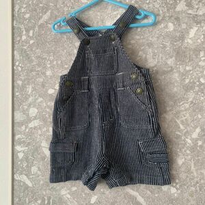 baby gap サロペット　ボーダー　　60 オーバーオール