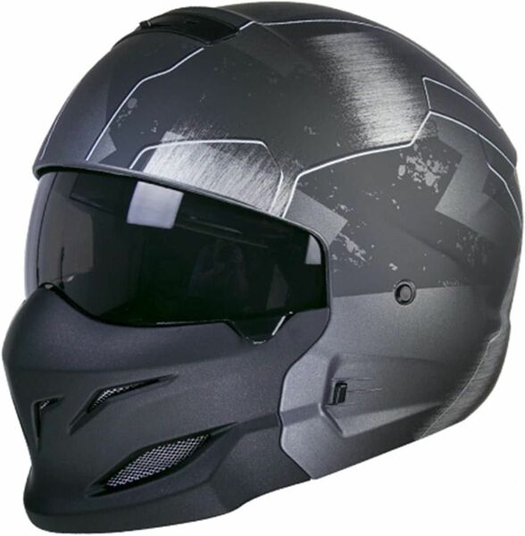 フルヘルメット メンズ レディース 軽量 着脱式シールド オープンヘルメット サンバイザー（頭囲55~61cm）