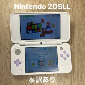 Nintendo 2DSLL ニンテンドー NEW 2DS LL ホワイト×ラベンダー 動作品 タッチペン付　※訳あり