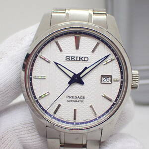 (822) 1円~ SEIKO セイコー PRESAGE プレサージュ 6R35-01Y0 AT SS デイト メンズ腕時計 ゼロハリバートンコラボ【中古】