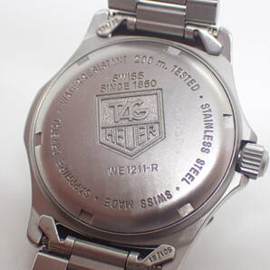 1円~ TAG HEUER タグホイヤー プロフェッショナル QZ WE1211-R グレー文字盤 デイト メンズ腕時計 稼働品の画像8