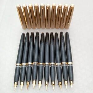 402 万年筆 10本セット ペン先 18K PLATED等 レトロ ヴィンテージ 文房具 筆記具 筆記用具 筆記未確認