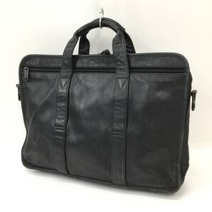 183 TUMI トゥミ レザー ビジネス バッグ 書類鞄 ブリーフケース トート 通勤 本革 皮革 バッグ A4 メンズ ブラック 黒 ストラップ欠品の画像2