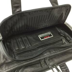 183 TUMI トゥミ レザー ビジネス バッグ 書類鞄 ブリーフケース トート 通勤 本革 皮革 バッグ A4 メンズ ブラック 黒 ストラップ欠品の画像6