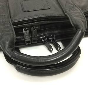 183 TUMI トゥミ レザー ビジネス バッグ 書類鞄 ブリーフケース トート 通勤 本革 皮革 バッグ A4 メンズ ブラック 黒 ストラップ欠品の画像5