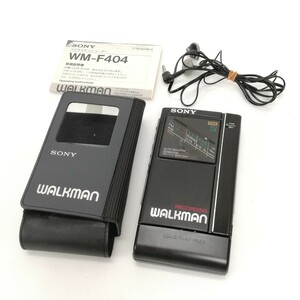 7 美品 SONY ソニー RECORDING WALKMAN レコーディング ウォークマン カセットプレーヤー WM-F404 FM AM ラジオ 録音 付属品有 通電確認済