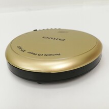 107 AIWA アイワ ポータブルCDプレーヤー XP-A20 CDプレーヤー ゴールド 金色 イヤホン付き CD再生確認済 動作品_画像3