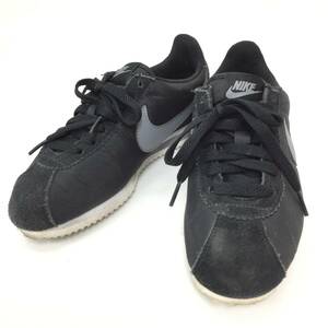 125 NIKE ナイキ クラシック コルテッツ CLASSIC CORTEZ NYLON 457226-007 スニーカー シューズ 靴 レディース 23cm ブラック 黒