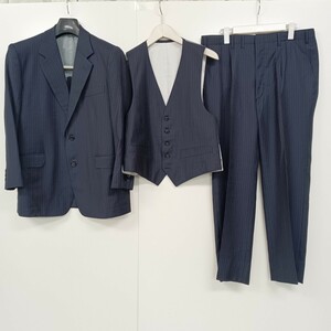 H9 YngLoroPiana&C. Loro Piana gentleman suit 3 point set single unlined in the back navy tailored suit men's jacket pants chronicle name equipped 