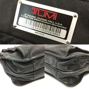 183 TUMI トゥミ レザー ビジネス バッグ 書類鞄 ブリーフケース トート 通勤 本革 皮革 バッグ A4 メンズ ブラック 黒 ストラップ欠品の画像7